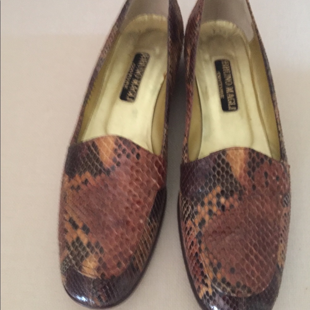 Bruno Magli Snakeskin Flat Shoes